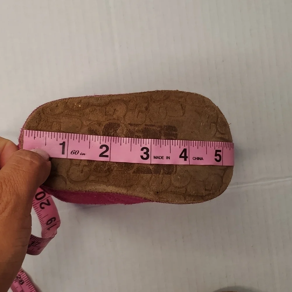Ugg baby girl Sheepskin & Leather sparkly boots